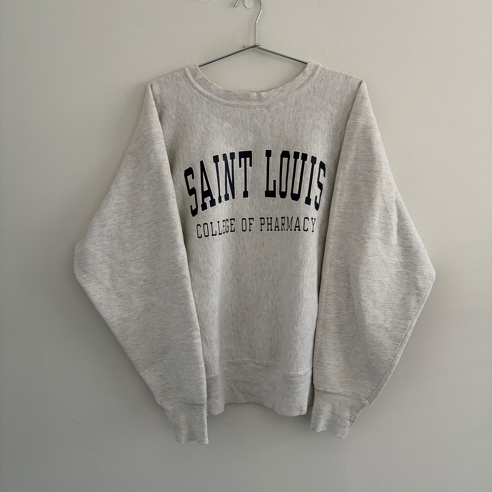 Saint Louis College of Pharmacy Reverse Weave Sweatshirt Gray